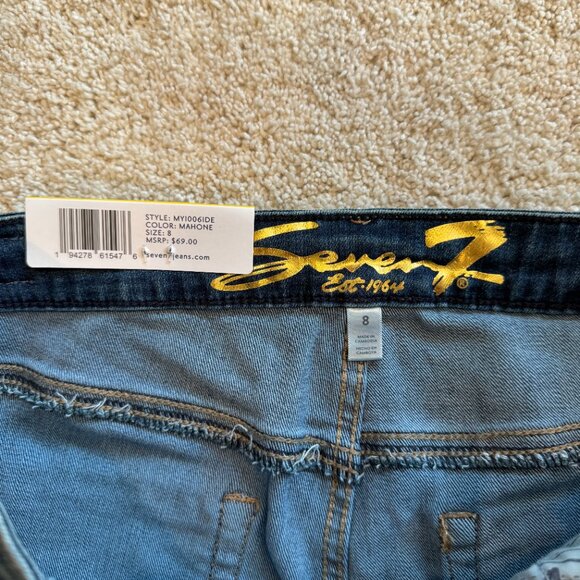 Seven7 Ladies High-Rise Step Hem Cropped Fashion Jean Size 8 - Picture 9 of 13